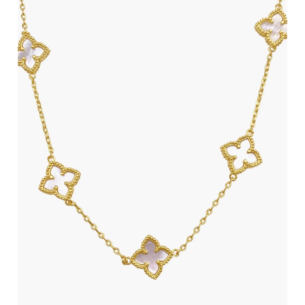 Adornia. Mother of Pearl Station Necklace